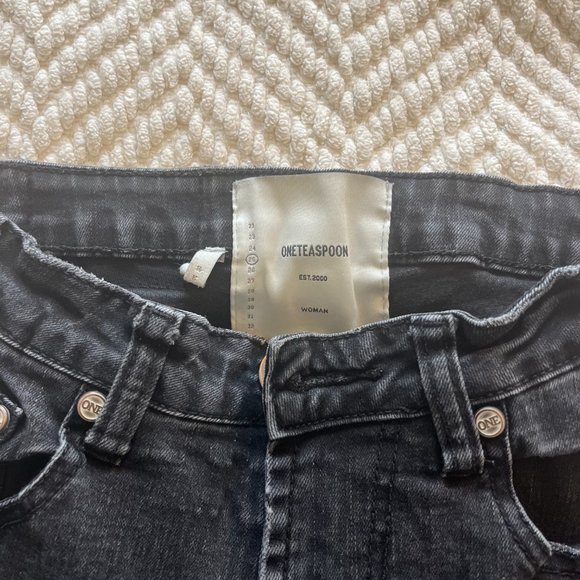 One Teaspoon Black Stretch Free birds High Waist Skinny Jeans - Picture 5 of 5